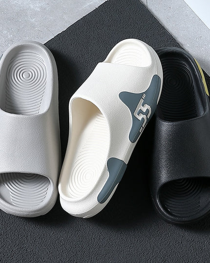 Klapki basenowe z ciekawym wzorem łatki