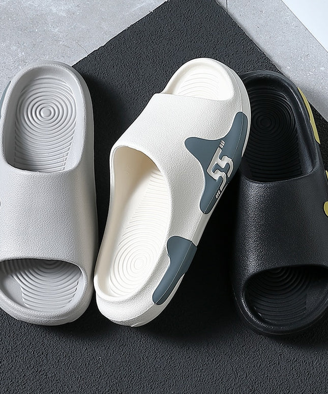 Klapki basenowe z ciekawym wzorem łatki