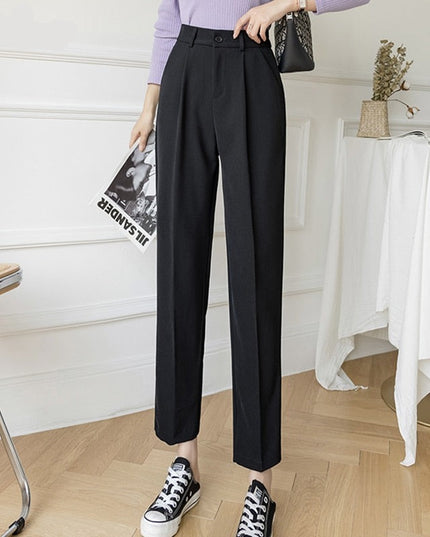 Damskie spodnie chinosy z prostymi nogawkami