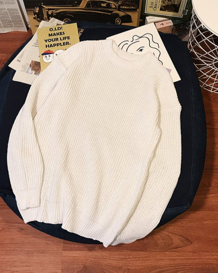 Męski sweter oversize z dekoltem w łódkę