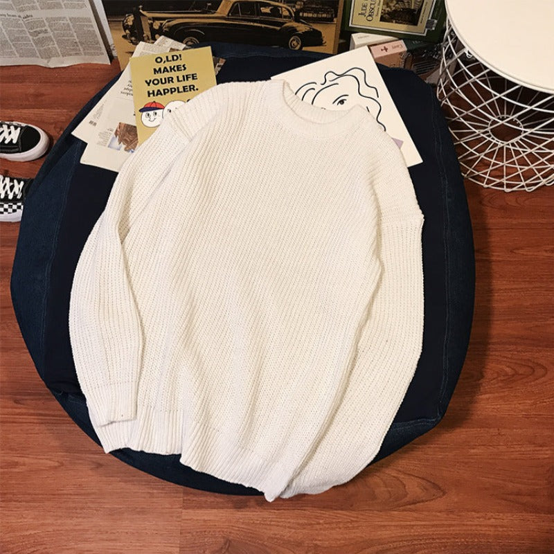 Męski sweter oversize z dekoltem w łódkę