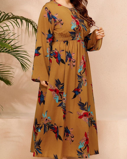 Sukienka plus size z wiązaniem pod szyją