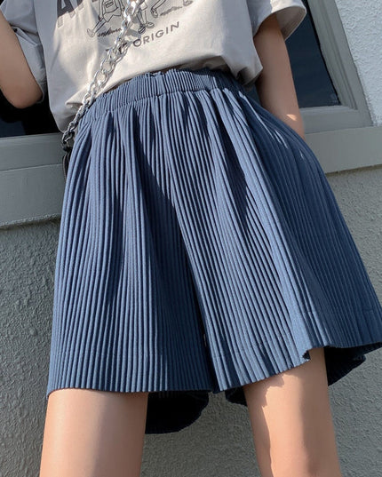 Damskie szorty plisowane o luźnym kroju