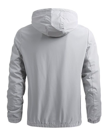Męska kurtka przejściowa wiatrówka z kapturem