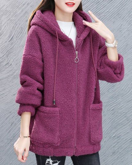 Damska bluza polarowa rozpinana z kapturem