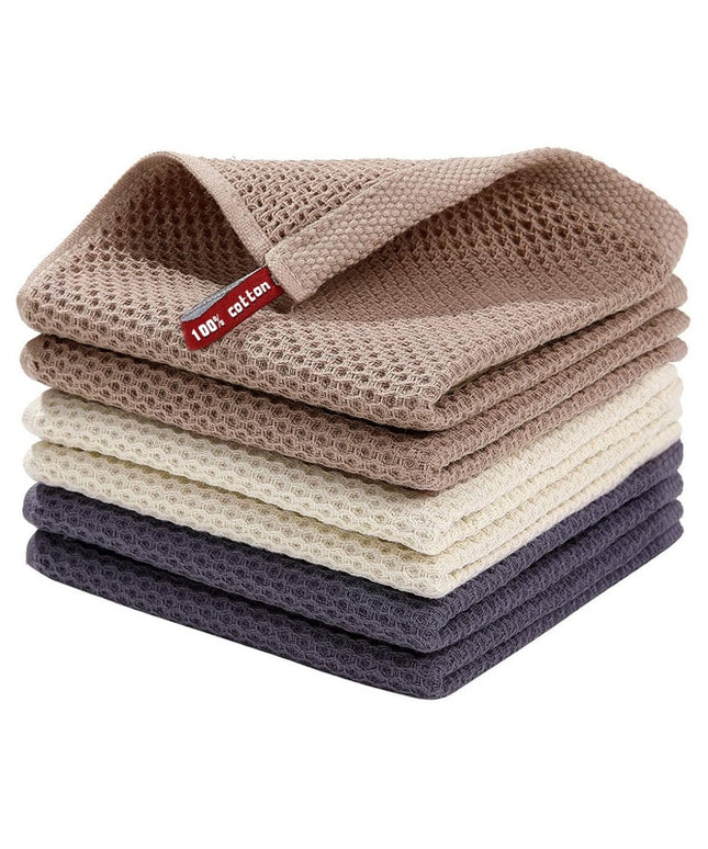 Ręcznik kuchenny bawełniany wafel w kremowych kolorach