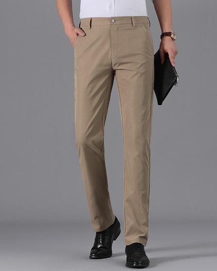 Męskie spodnie eleganckie z długą nogawką