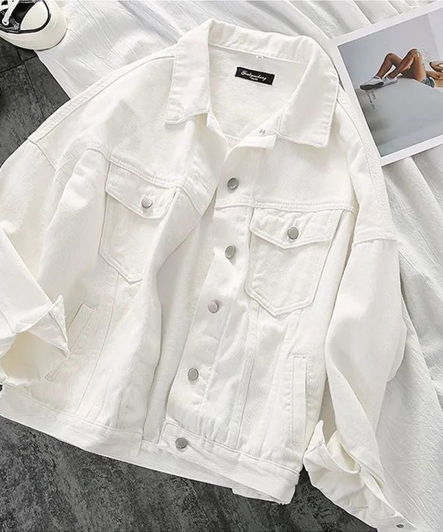 Damska kurtka jeansowa klasyczna o prostym kroju