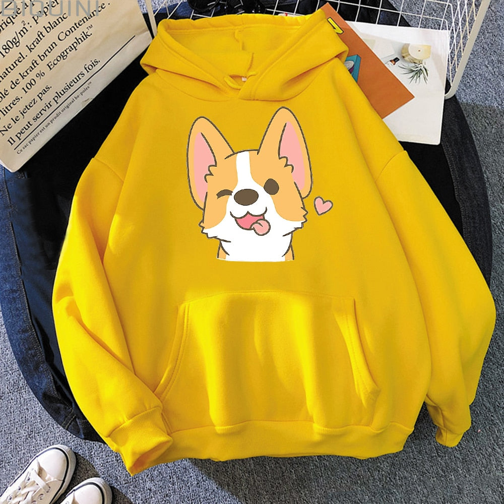 Damska bluza z pieskiem corgi