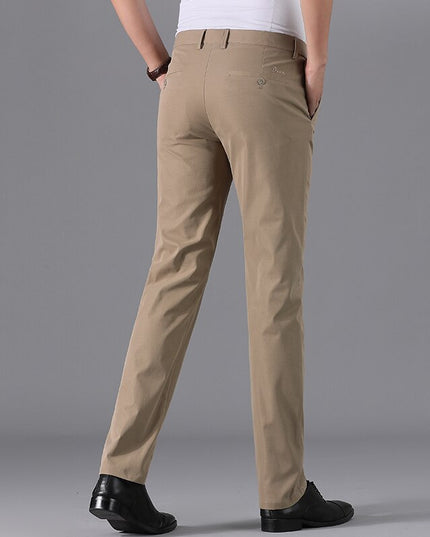 Męskie spodnie eleganckie z długą nogawką