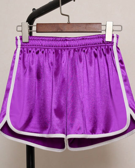 Damskie szorty sportowe z połyskującego materiału