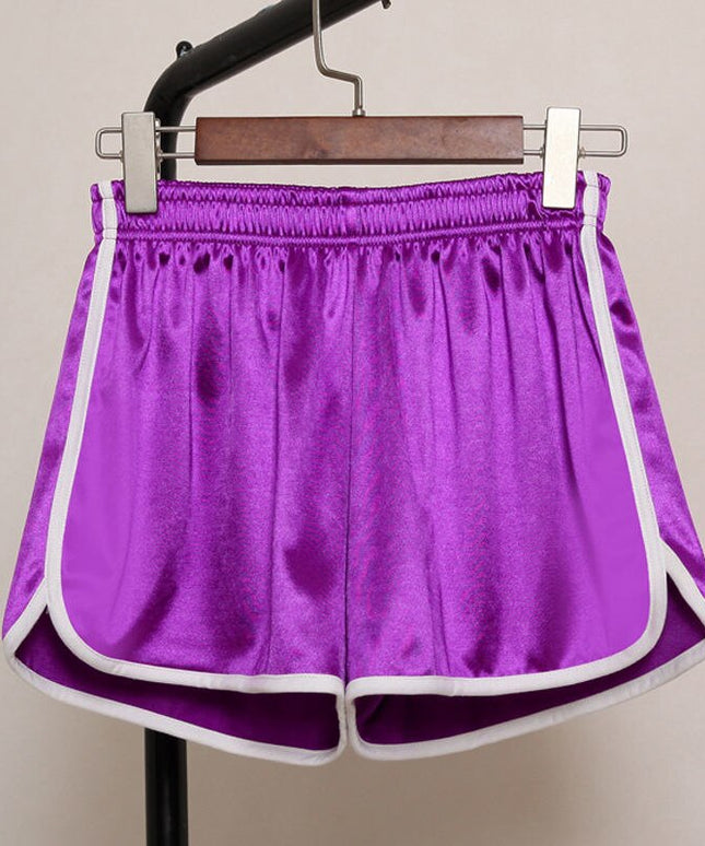 Damskie szorty sportowe z połyskującego materiału