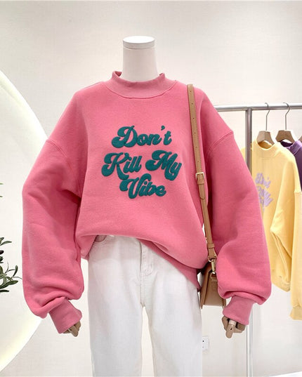 Damska bluza z trójwymiarowym napisem