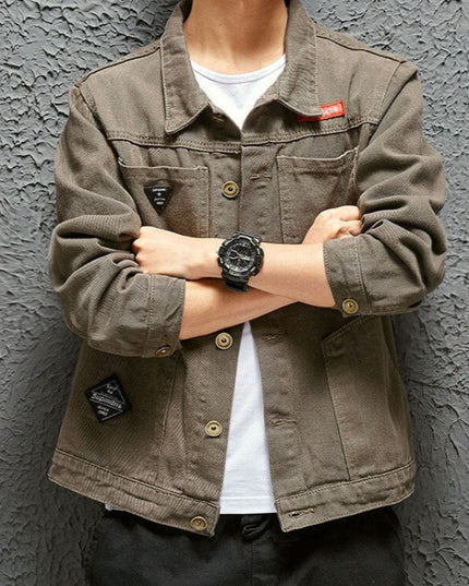 Męska kurtka jeansowa klasyczna luźna