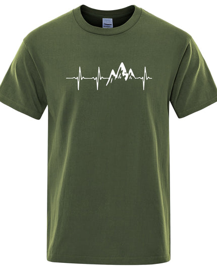 Męski T-shirt z nadrukiem z motywem gór