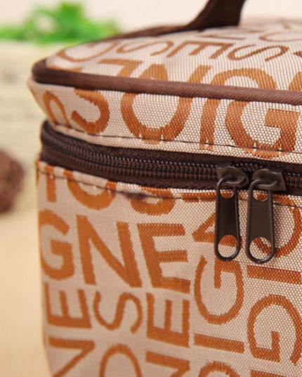 Kosmetyczka torba podróżna kuferek w brązowym kolorze