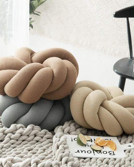 Poduszka dekoracyjna bawełniana węzeł nowoczesny styl