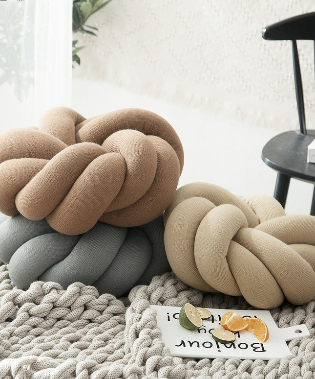 Poduszka dekoracyjna bawełniana węzeł nowoczesny styl