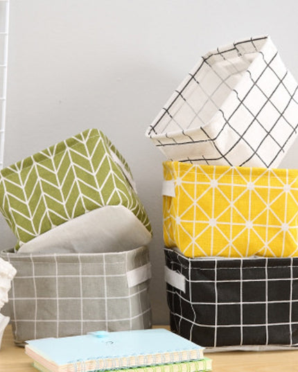 Organizer pudełko do przechowywania lniane