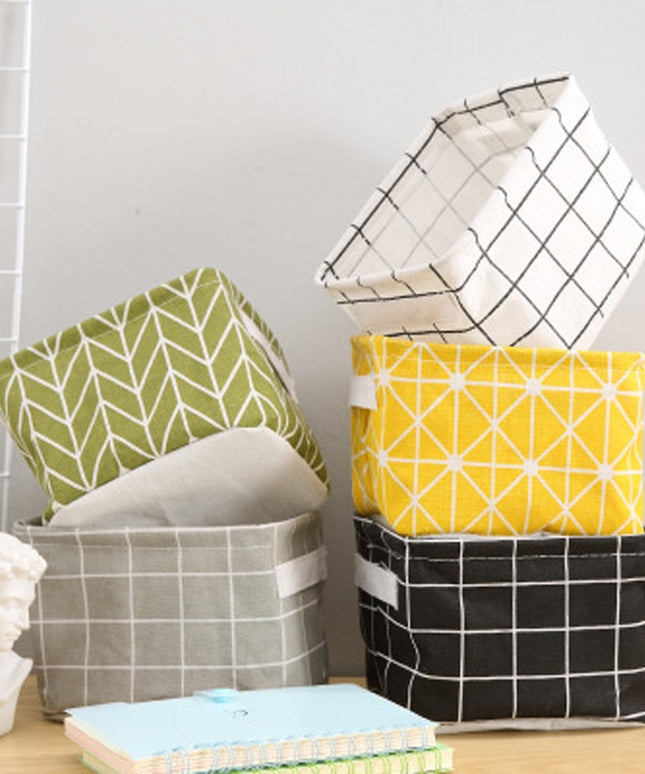 Organizer pudełko do przechowywania lniane