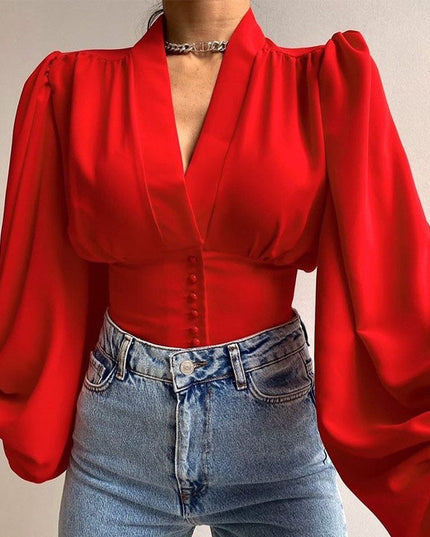 Damska koszula z gorsetowym dołem