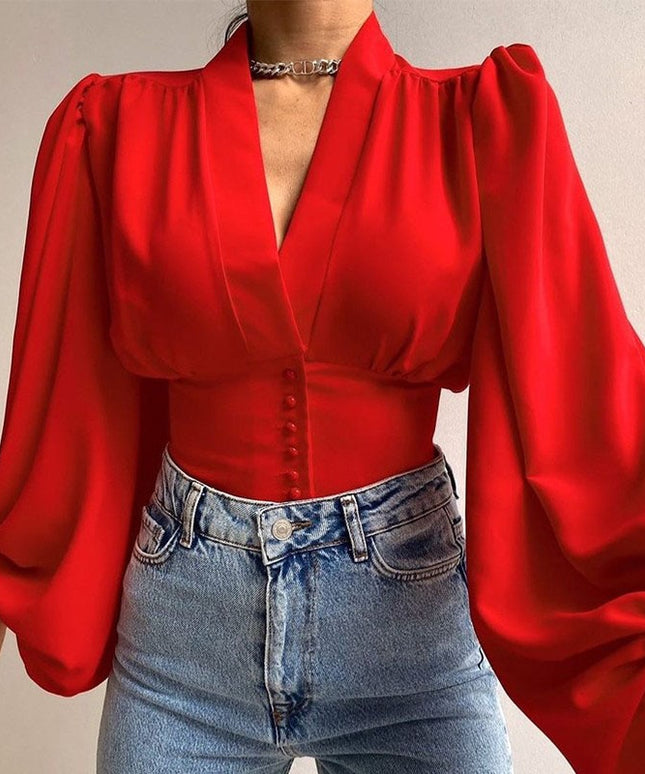 Damska koszula z gorsetowym dołem