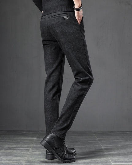 Męskie spodnie chinosy w kratkę