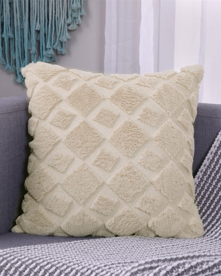 Poszewka na poduszkę z haftem w geometryczny wzór