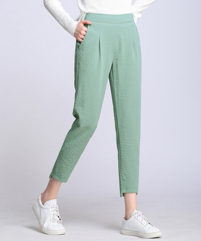 Damskie spodnie klasyczne chinosy z kieszeniami