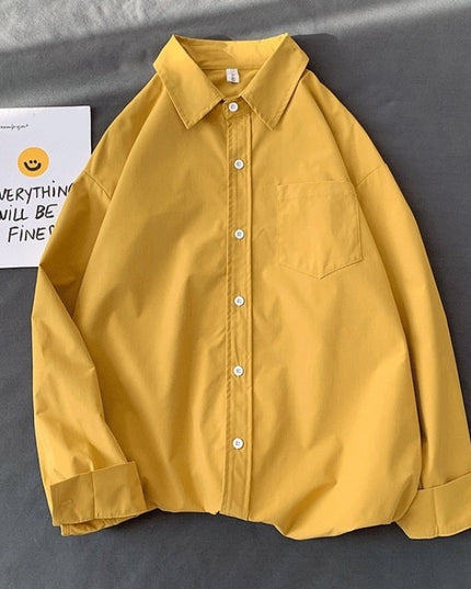 Męska koszula gładka o kroju oversize