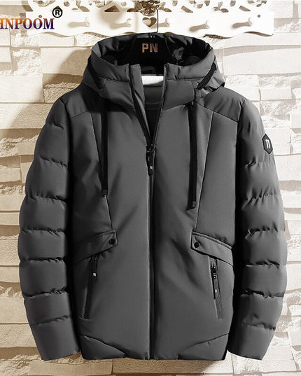 Męska kurtka zimowa ocieplana z kapturem