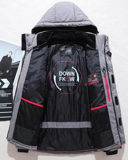 Męska kurtka zimowa ocieplana z kapturem