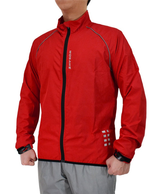 Męska kurtka przejściowa przeciwdeszczowa z odblaskowymi wstawkami