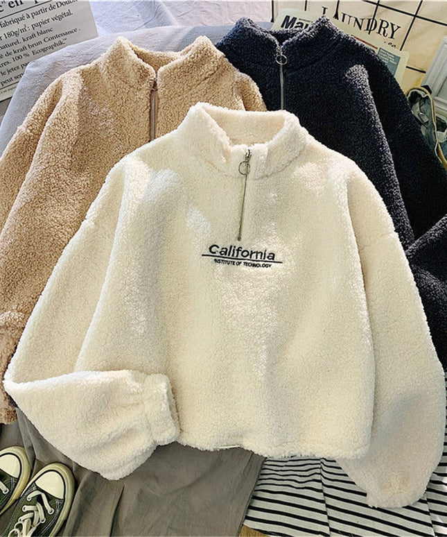 Damska bluza polarowa rozpinana ze stójką