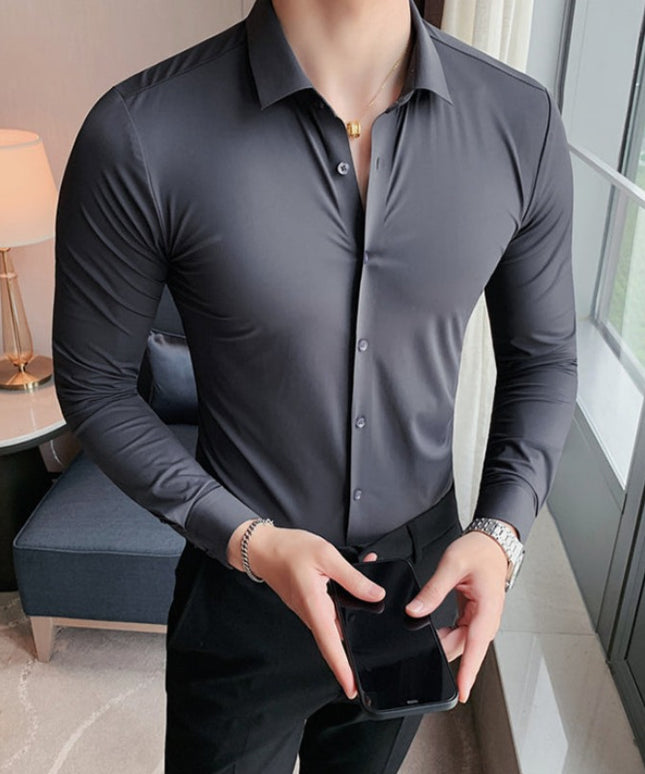 Męska koszula elastyczna o dopasowanym kroju