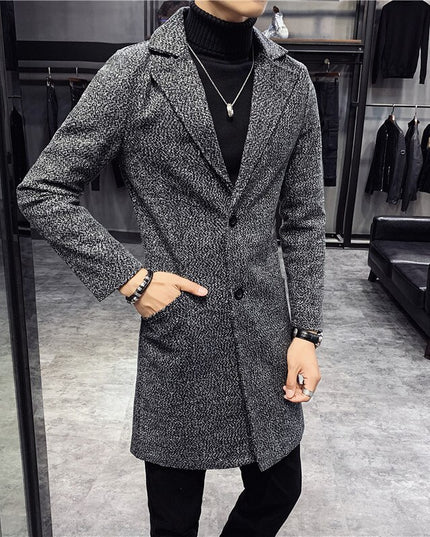 Męski płaszcz dwurzędowy klasyczny