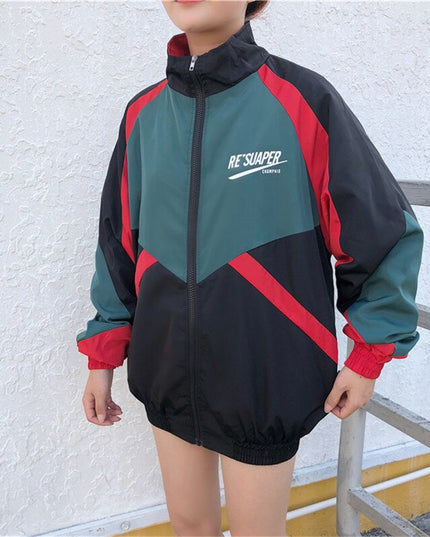 Damska kurtka przejściowa przeciwdeszczowa o luźnym kroju