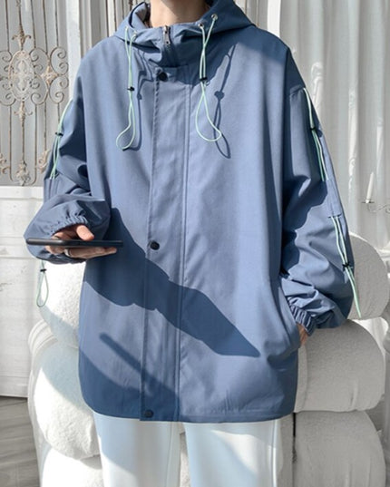 Męska kurtka przejściowa oversize z kapturem