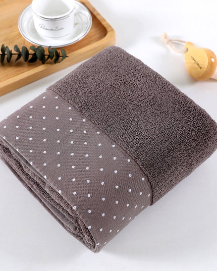 Ręcznik łazienkowy kąpielowy bawełniany w kropki