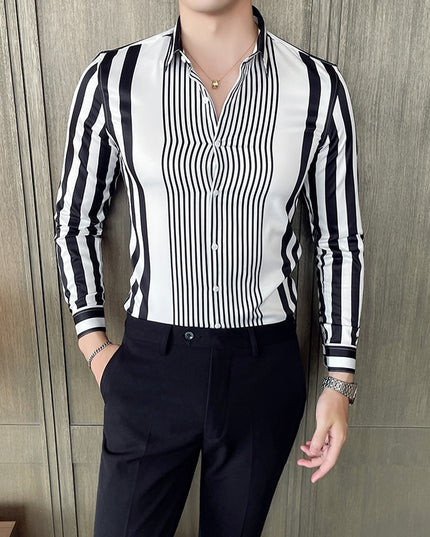 Męska koszula o dopasowanym kroju w paski