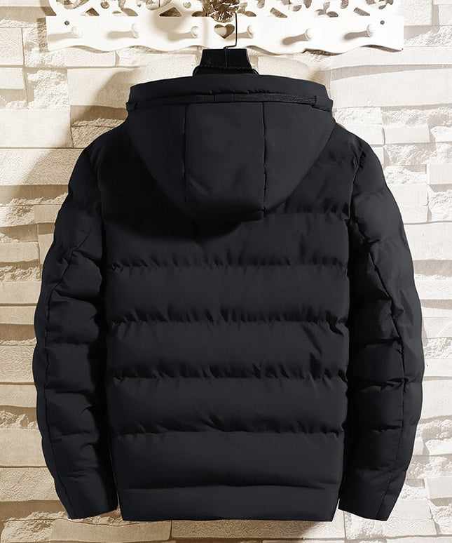 Męska kurtka zimowa ocieplana z kapturem