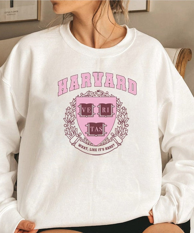 Damska bluza bez kaptura z napisem HARVARD