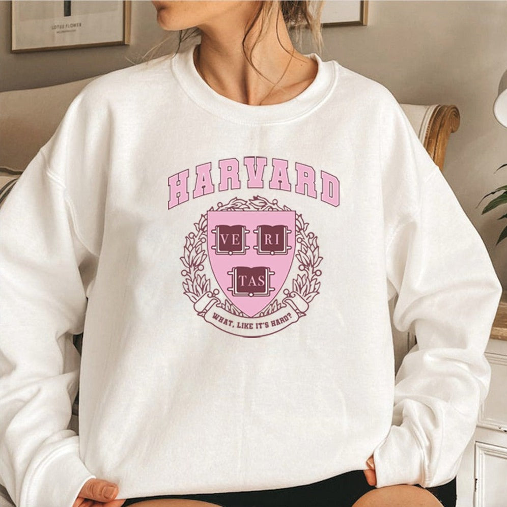 Damska bluza bez kaptura z napisem HARVARD