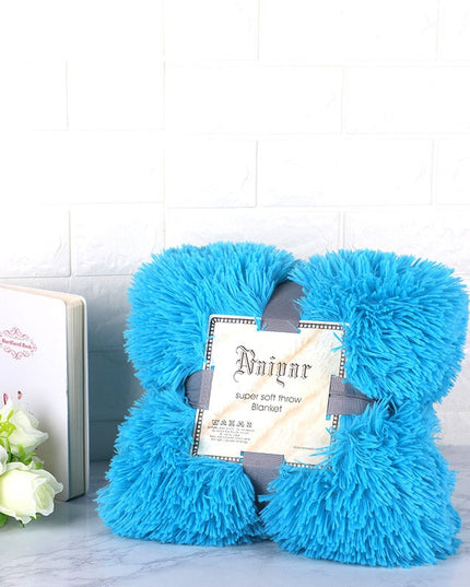 Miękki koc z długim włosiem