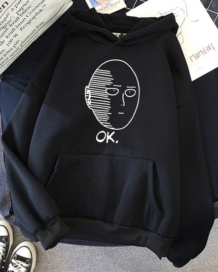 Męska bluza z kapturem i nadrukiem