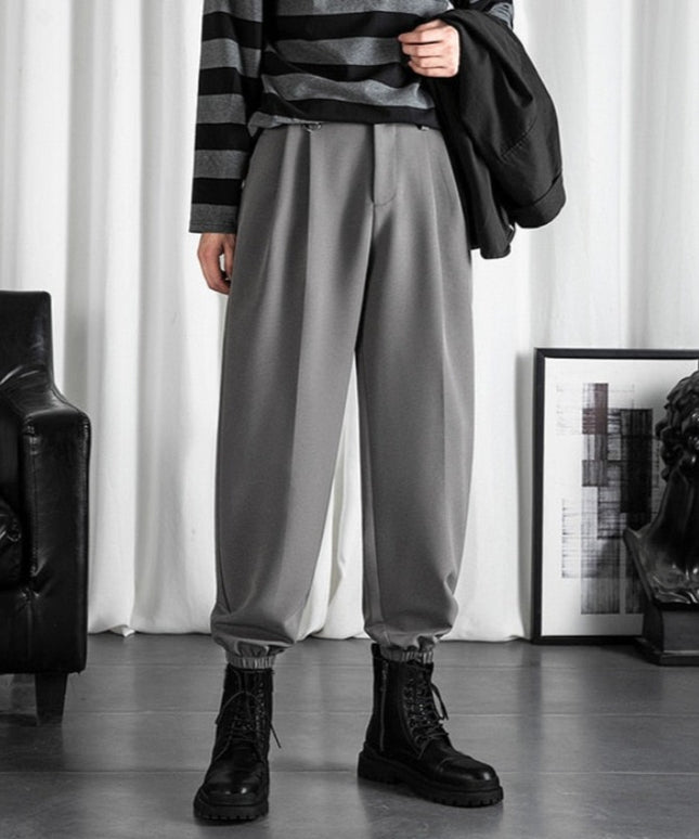 Męskie eleganckie spodnie o kroju alladynek