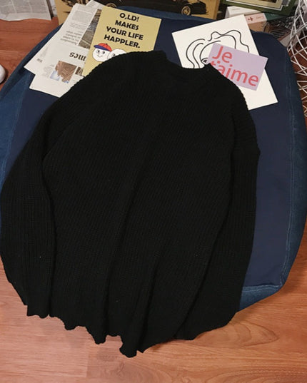 Męski sweter oversize z dekoltem w łódkę