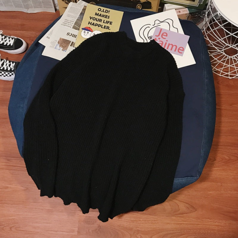 Męski sweter oversize z dekoltem w łódkę