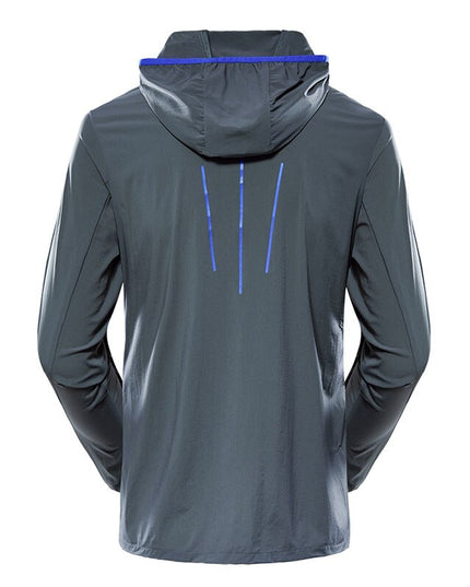 Męska kurtka przejściowa przeciwdeszczowa z kontrastowym zamkiem
