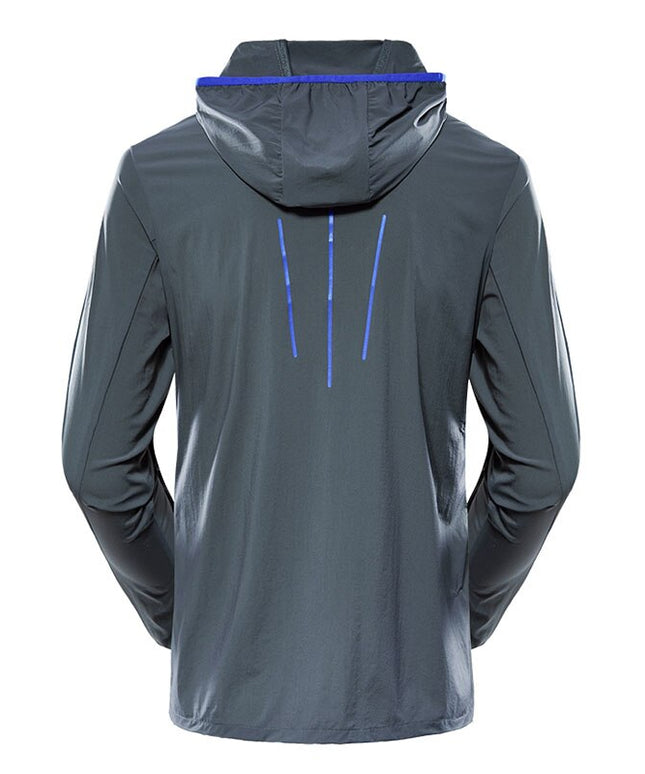 Męska kurtka przejściowa przeciwdeszczowa z kontrastowym zamkiem